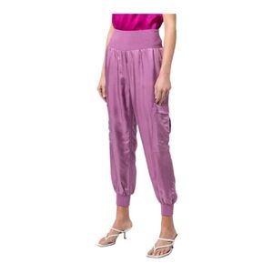 Cinq à Sept Lavender Giles Silk Jogger Pants